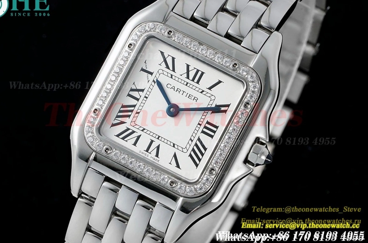Quartz Panthere De SS SS Secrete 27mm Dial Ladies White AF 0213